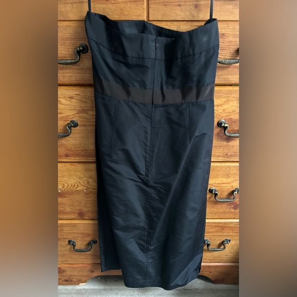 J. Crew Navy Silk Strapless Sheath Dress for Cocktail - Picture 3 of 4